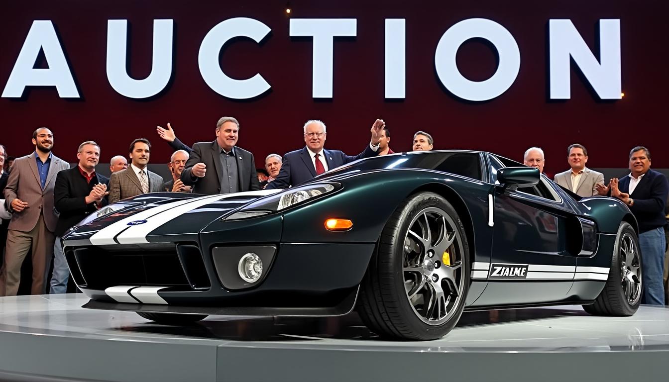 découvrez l'histoire incroyable de la légendaire ford gt 2006 de wayne gretzky, mise aux enchères ! ne manquez pas cette occasion unique d'acquérir une voiture iconique ayant appartenu à une légende du hockey. enchérissez et faites partie de l'histoire automobile.