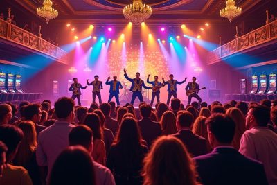 venez vivre une expérience inoubliable au casino avec un spectacle hommage aux groupes légendaires de la musique. revivez les plus grands succès de vos artistes préférés dans une ambiance festive et électrisante. un événement à ne pas manquer pour tous les amoureux de la musique!