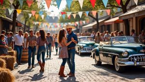 découvrez la rue thiers à toul transformée en piste de danse country avec un défilé de voitures anciennes le samedi 28 mars. une journée festive à ne pas manquer !