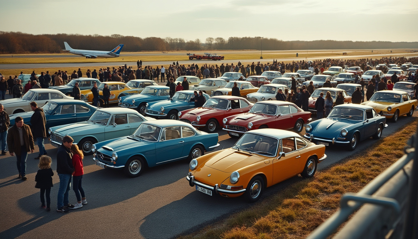 à chambley-bussières, les voitures anciennes reprennent la route sur la base, pour le plaisir des passionnés et des amateurs de véhicules de collection.
